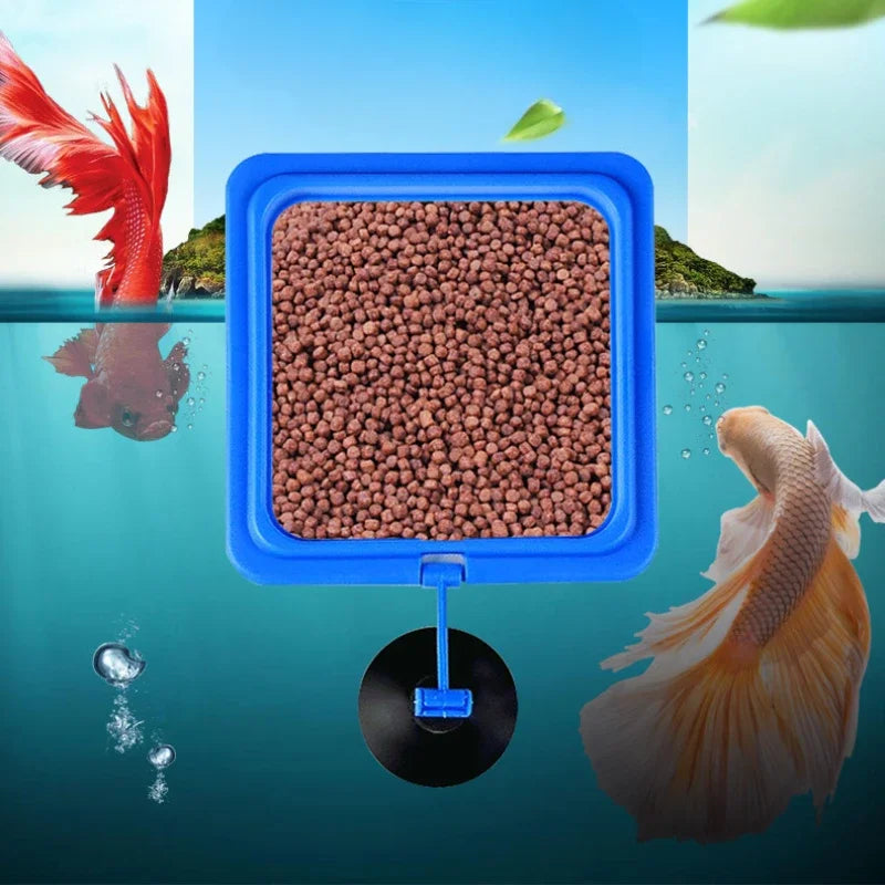 1Pc Aquarium Feeding Ring Fish Tank Floating Food Tray Feeder Square Circle Fish Feeder Accessory Aquatic Pet Supplies