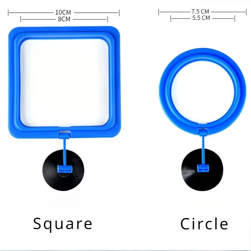 1Pc Aquarium Feeding Ring Fish Tank Floating Food Tray Feeder Square Circle Fish Feeder Accessory Aquatic Pet Supplies