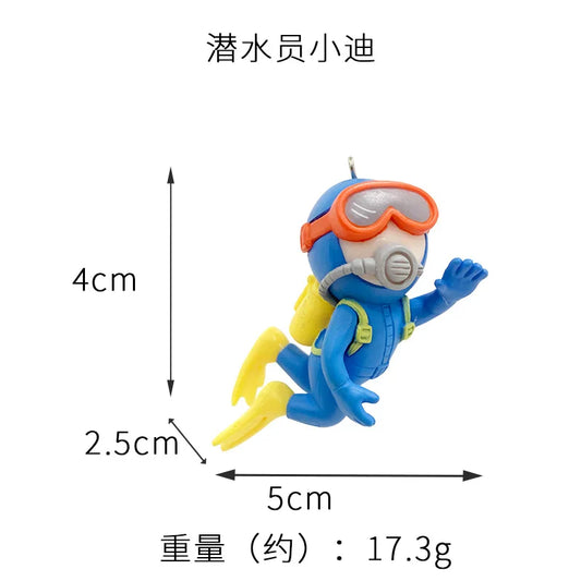 Fish Tank Decorations Aquarium Accessories Floating Diver Aquarium Ornaments Small Floating Ball Aquarium Accessories