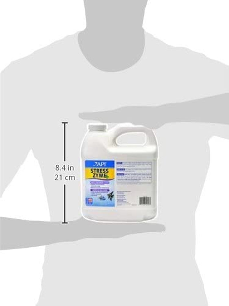 STRESS ZYME Freshwater and Saltwater Aquarium Cleaning Solution 64-Ounce Bottle